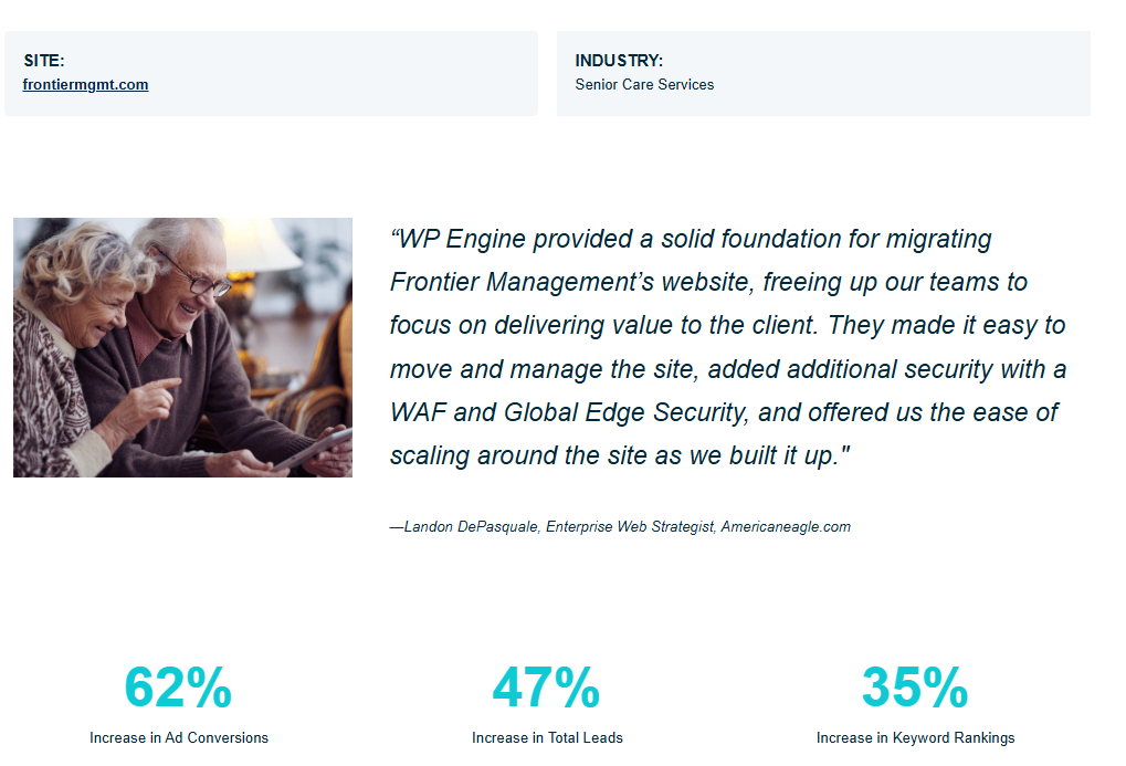 Frontier Management Site Migration Case Study Ad Conversions Increase