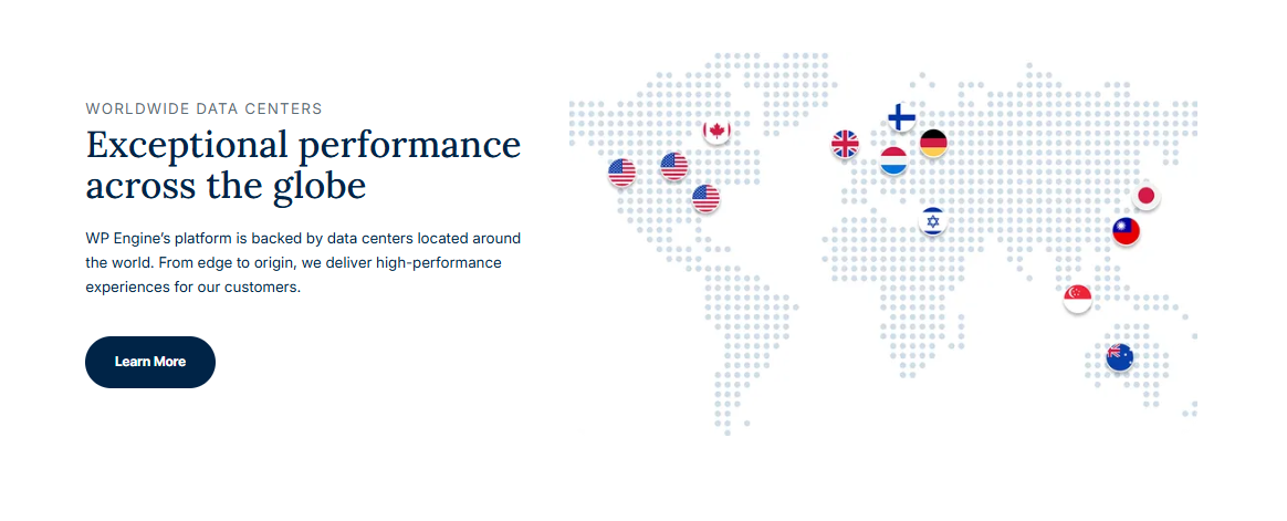 WP Engine Worldwide Data Center Locations & Edge Network Map